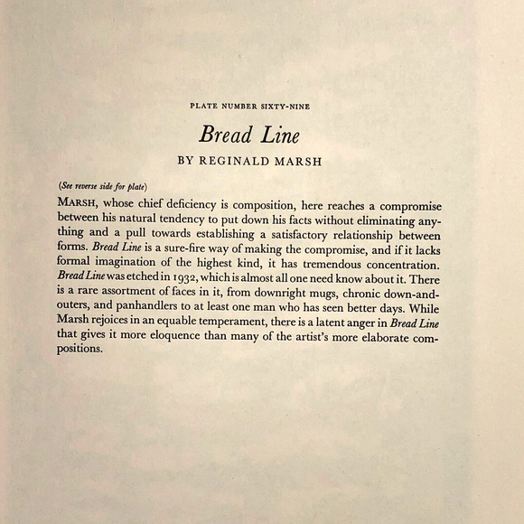 Reginald Marsh "Bread Line" 1930s Art Print Great Depression New York Sketch Vtg - Picture 8 of 11